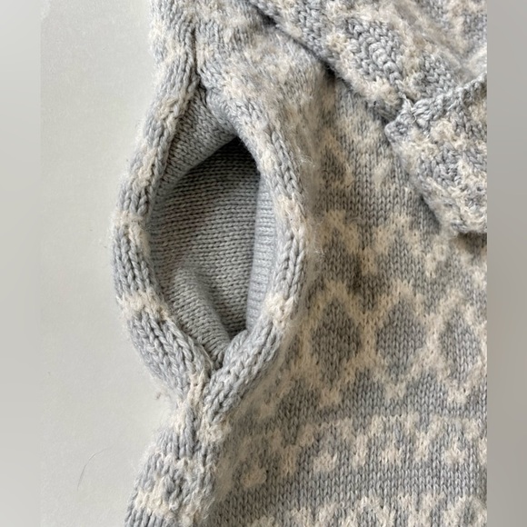 Open front sweater/coat grey + off white Medium - Picture 5 of 5